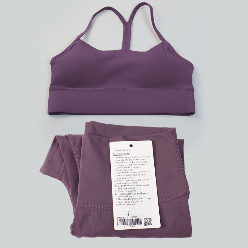 Pericic 2 Pieces Soft Naked Feel Women Yoga Set