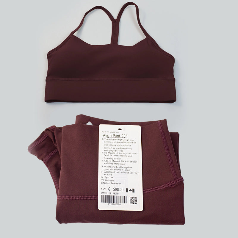 Pericic 2 Pieces Soft Naked Feel Women Yoga Set