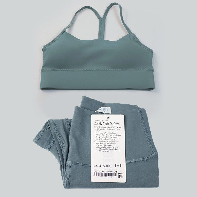 Pericic 2 Pieces Soft Naked Feel Women Yoga Set