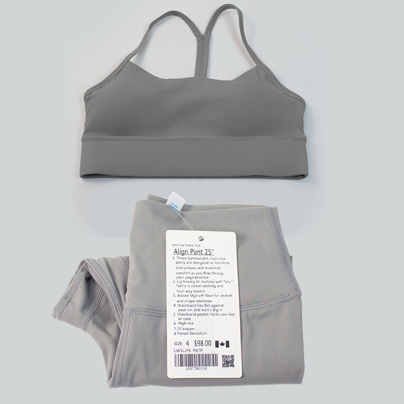 Pericic 2 Pieces Soft Naked Feel Women Yoga Set