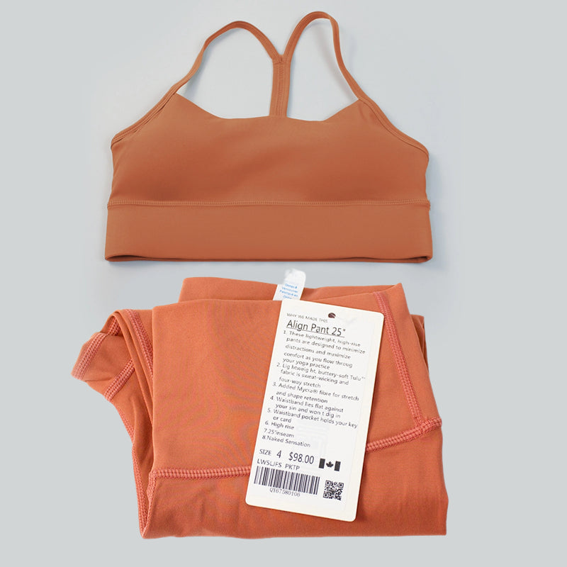 Pericic 2 Pieces Soft Naked Feel Women Yoga Set