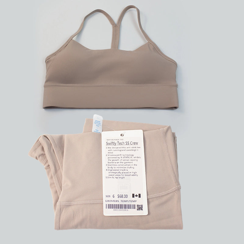 Pericic 2 Pieces Soft Naked Feel Women Yoga Set