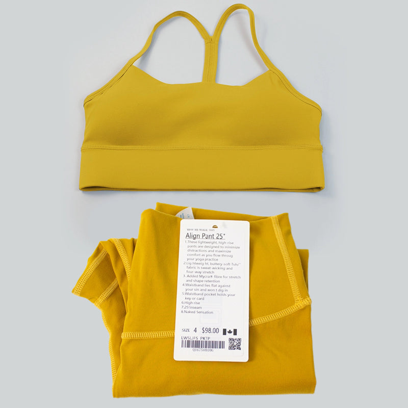 Pericic 2 Pieces Soft Naked Feel Women Yoga Set
