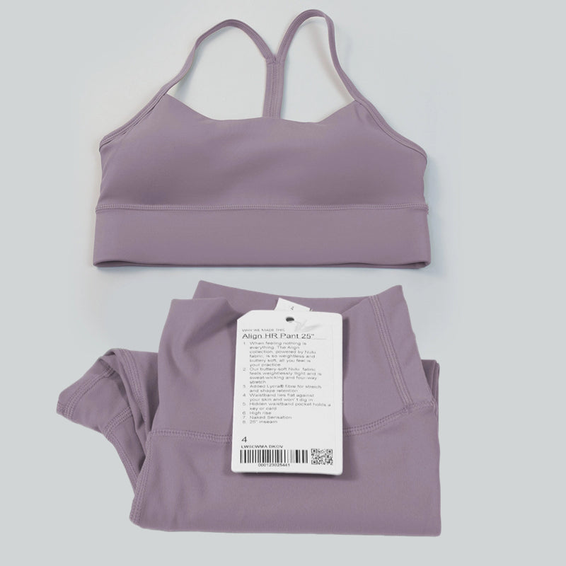 Pericic 2 Pieces Soft Naked Feel Women Yoga Set
