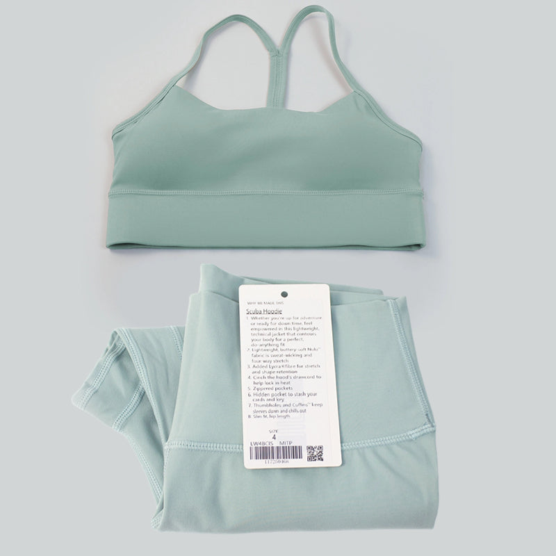 Pericic 2 Pieces Soft Naked Feel Women Yoga Set