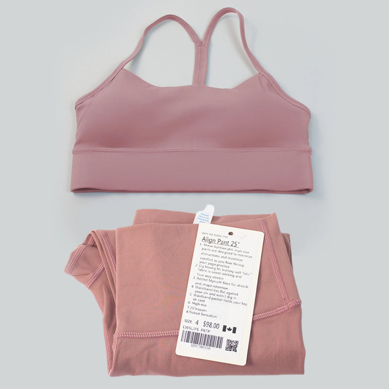 Pericic 2 Pieces Soft Naked Feel Women Yoga Set