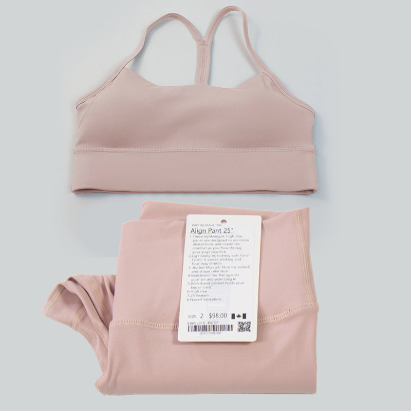 Pericic 2 Pieces Soft Naked Feel Women Yoga Set