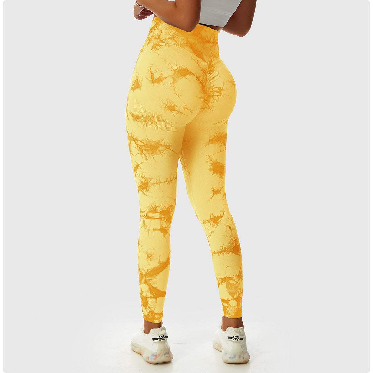 Tie Dye Seamless Leggings Scrunch Butt Lifting Elastic Tights