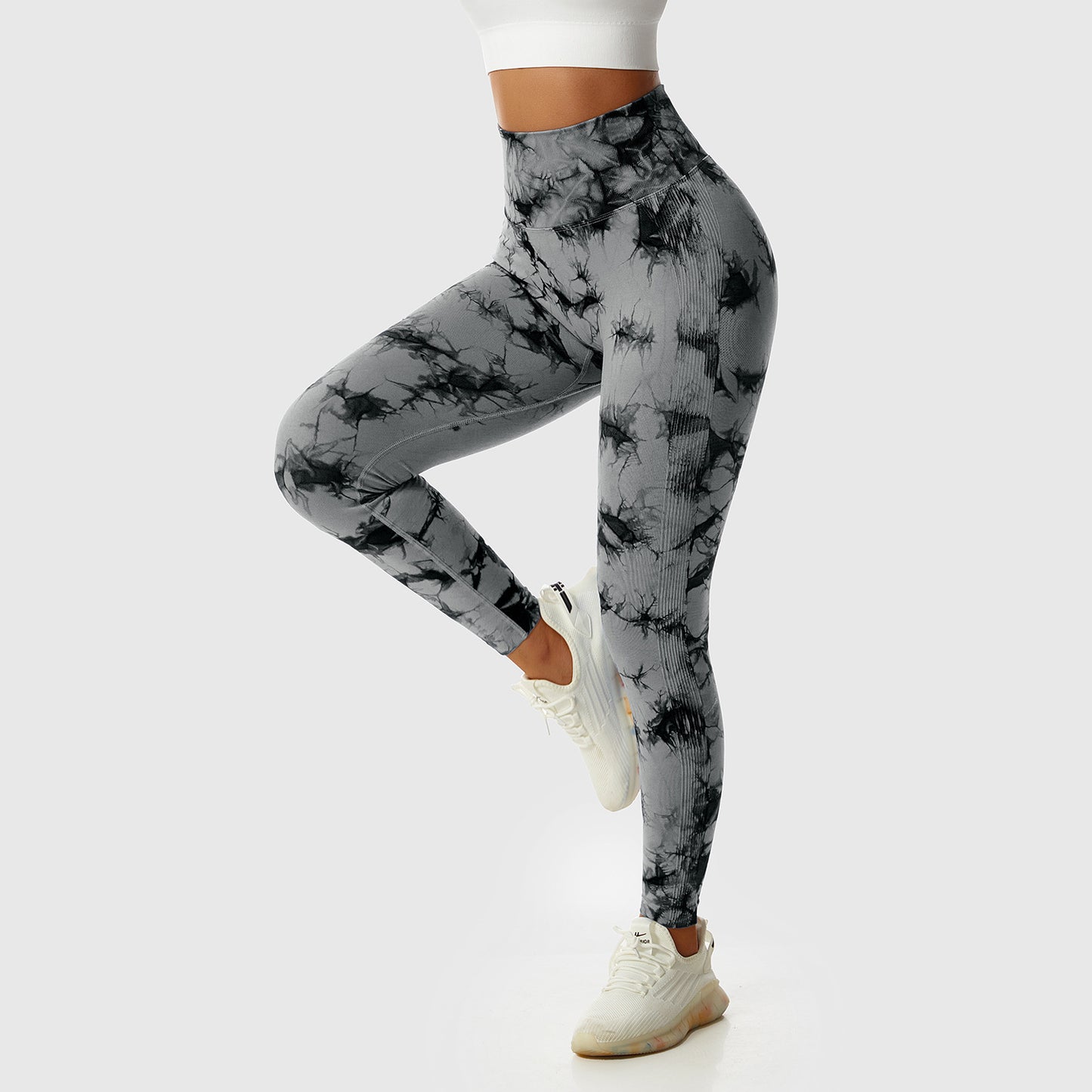 Tie Dye Seamless Leggings Scrunch Butt Lifting Elastic Tights