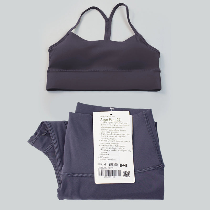 Pericic 2 Pieces Soft Naked Feel Women Yoga Set