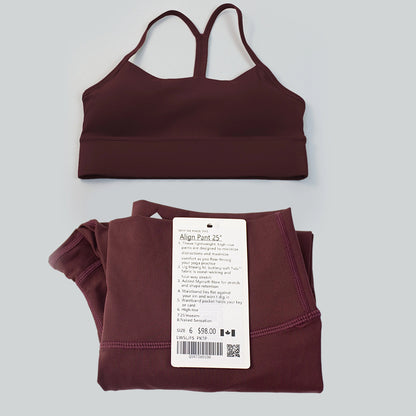 Pericic 2 Pieces Soft Naked Feel Women Yoga Set