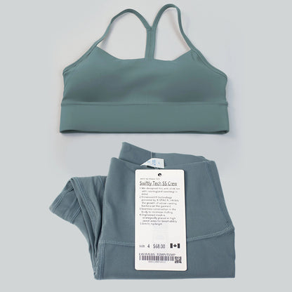 Pericic 2 Pieces Soft Naked Feel Women Yoga Set