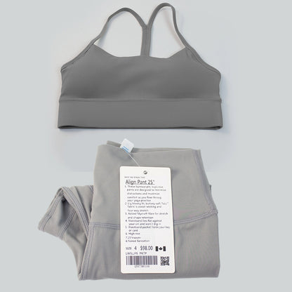 Pericic 2 Pieces Soft Naked Feel Women Yoga Set