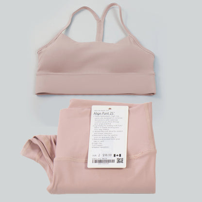 Pericic 2 Pieces Soft Naked Feel Women Yoga Set
