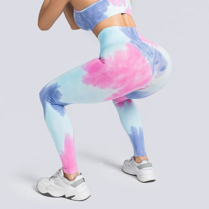 Pericic High-Rise Classical Scrunch Seamless Tie dye Leggings