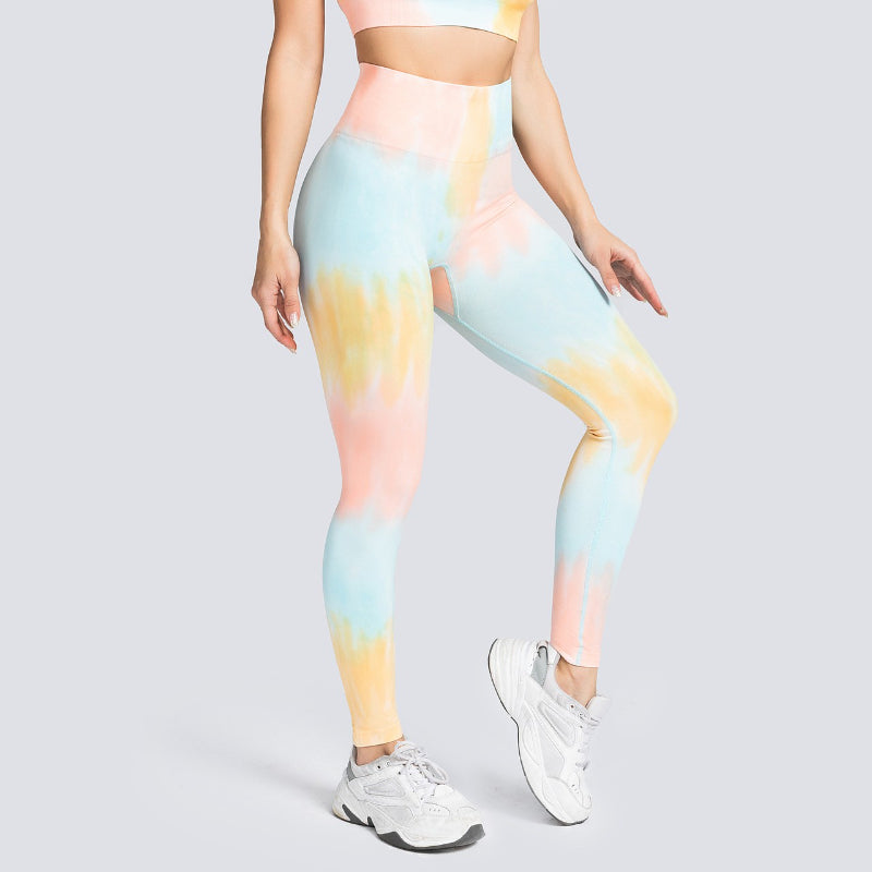 Pericic High-Rise Classical Scrunch Seamless Tie dye Leggings