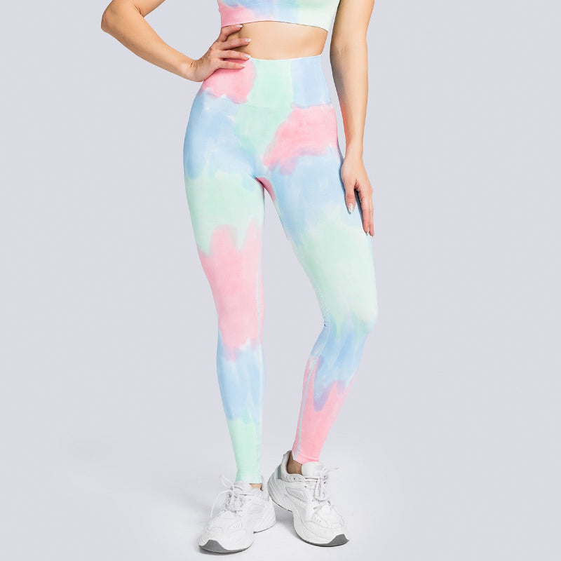 Pericic High-Rise Classical Scrunch Seamless Tie dye Leggings