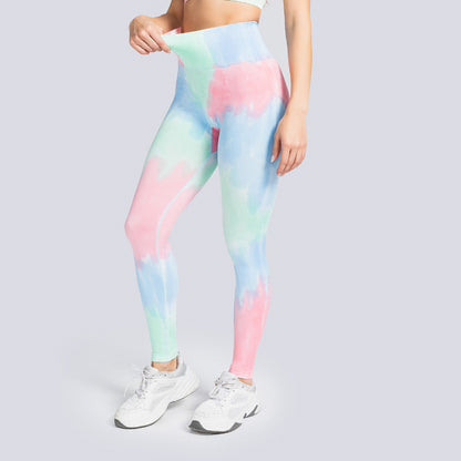 Pericic High-Rise Classical Scrunch Seamless Tie dye Leggings