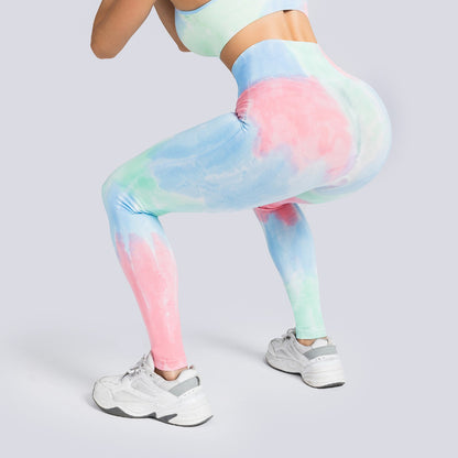 Pericic High-Rise Classical Scrunch Seamless Tie dye Leggings