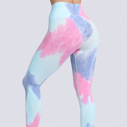 Pericic High-Rise Classical Scrunch Seamless Tie dye Leggings