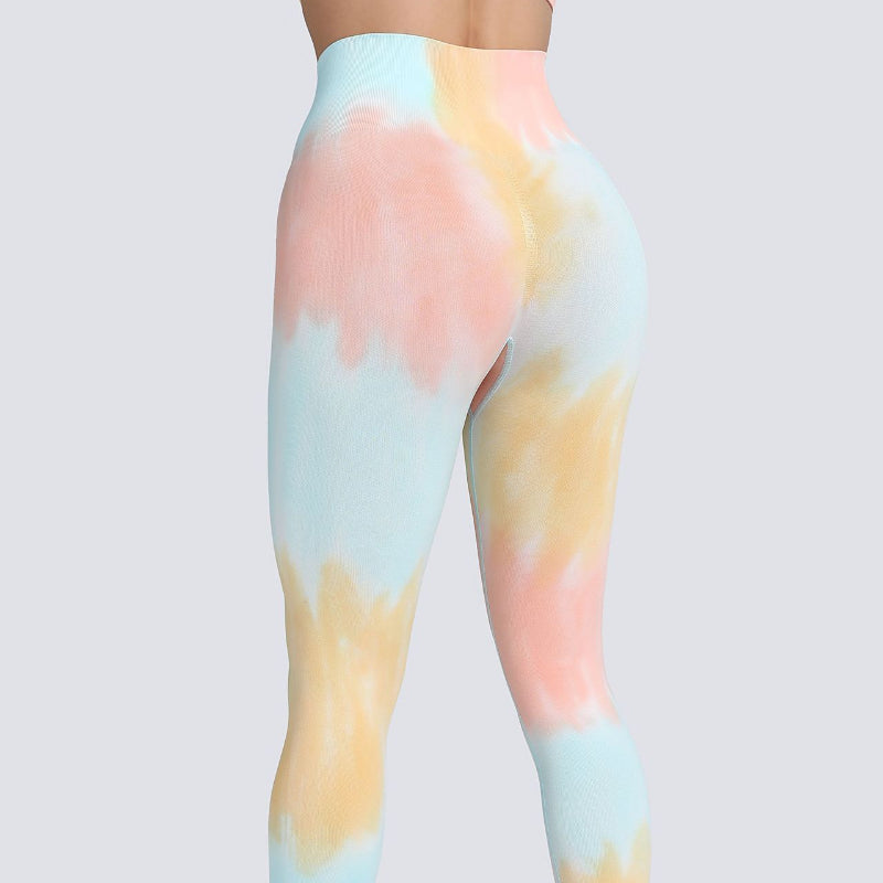 Pericic High-Rise Classical Scrunch Seamless Tie dye Leggings