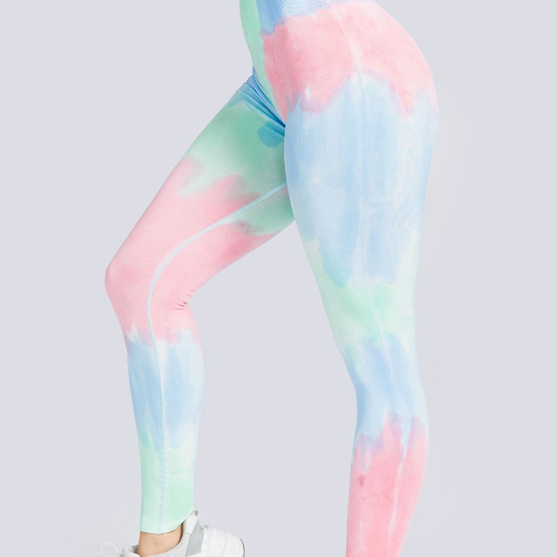 Pericic High-Rise Classical Scrunch Seamless Tie dye Leggings